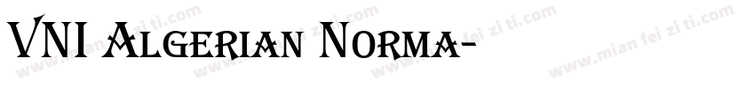 VNI Algerian Norma字体转换